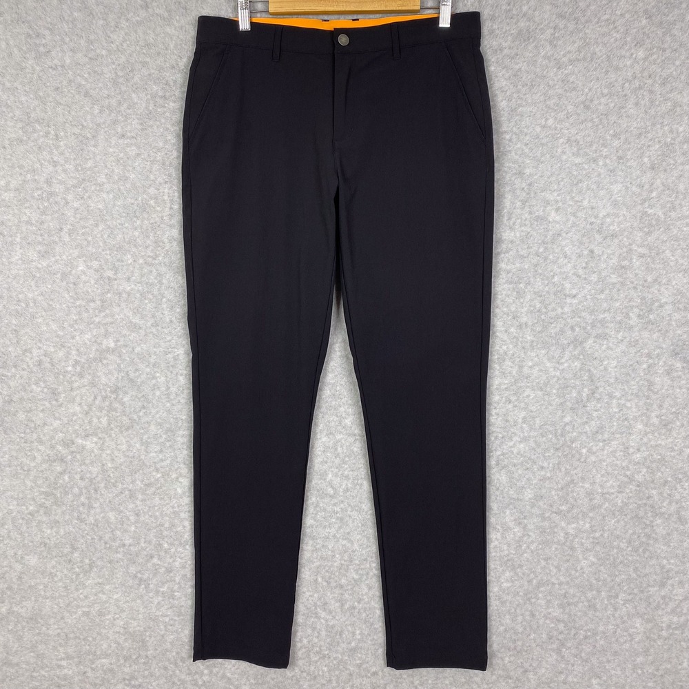 Macade Golf Pants Mens 34x32 (34x30) Slim Fit Black Performance Chino